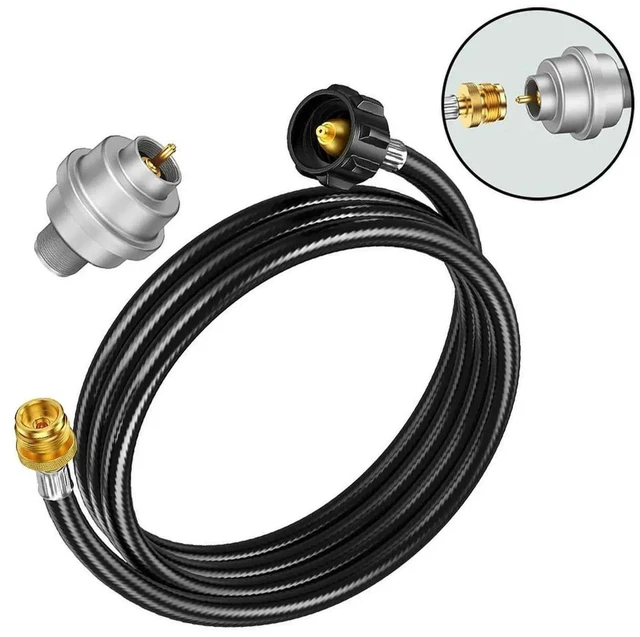 Alt view image 4 of 6 - AJMRTC 6FT Propane Adapter Hose with Detachable Fuel Filter, Replacement Gas Line Compatible with Buddy Heaters, Grills and Stoves for Outdoor Propane Equipment Connection