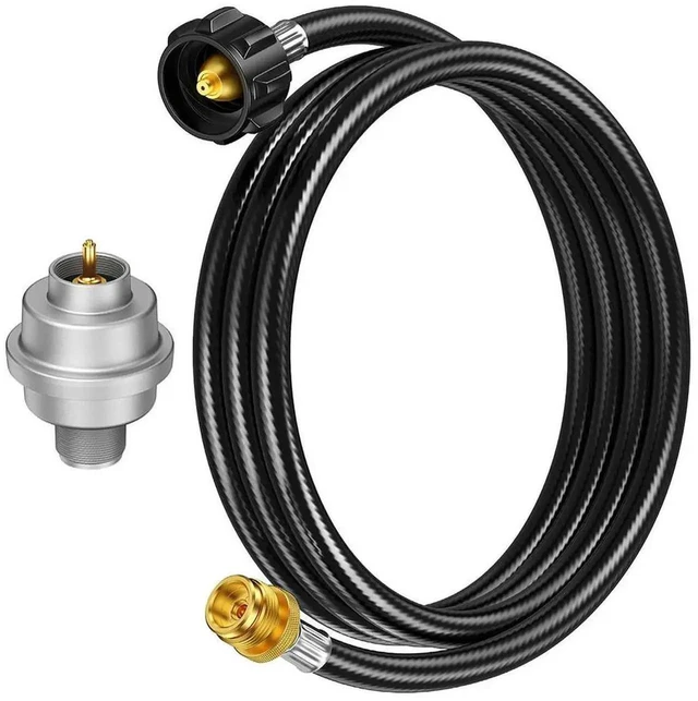 Alt view image 3 of 6 - AJMRTC 6FT Propane Adapter Hose with Detachable Fuel Filter, Replacement Gas Line Compatible with Buddy Heaters, Grills and Stoves for Outdoor Propane Equipment Connection