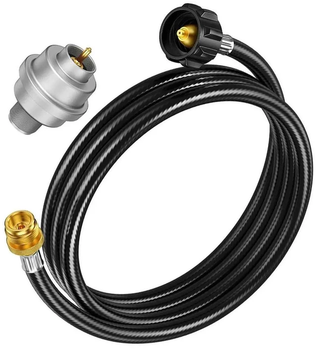 Alt view image 6 of 6 - AJMRTC 6FT Propane Adapter Hose with Detachable Fuel Filter, Replacement Gas Line Compatible with Buddy Heaters, Grills and Stoves for Outdoor Propane Equipment Connection