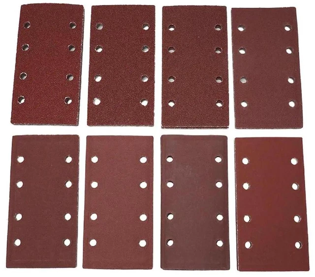 Main image of AJMRTC 80Pack Sanding Sheets 93 x 185mm 8Hole Aluminum Oxide Sandpaper, Replacement Sand Paper for MultiSander, Abrasive Sheets for MultiSurface Polishing & Sanding Projects