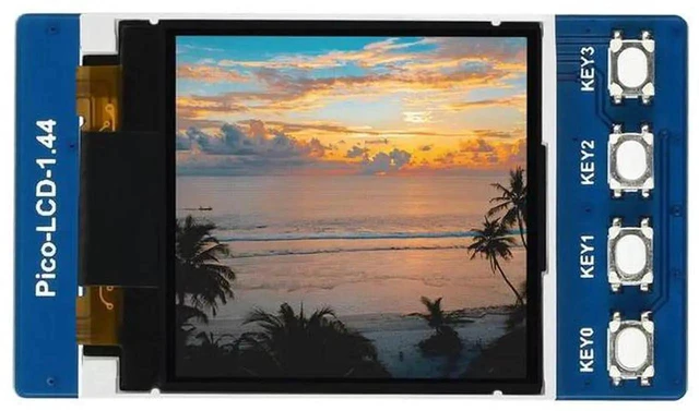 Main image of AJMRTC 1.44Inch LCD Display Module for Raspberry Pi Pico, 128×128 Resolution 65K Color SPI Screen, Compact Digital Display Expansion Board for Pico Embedded DIY Development Projects