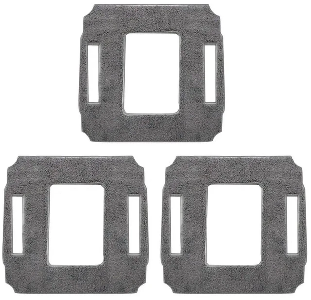 Alt view image 2 of 3 - AJMRTC 3Pack Microfiber Replacement Pads, Washable Reusable Cleaning Cloths Compatible with HUTT W10 Window Cleaning Robot, Durable Cleaning Accessory for Window Robot Maintenance