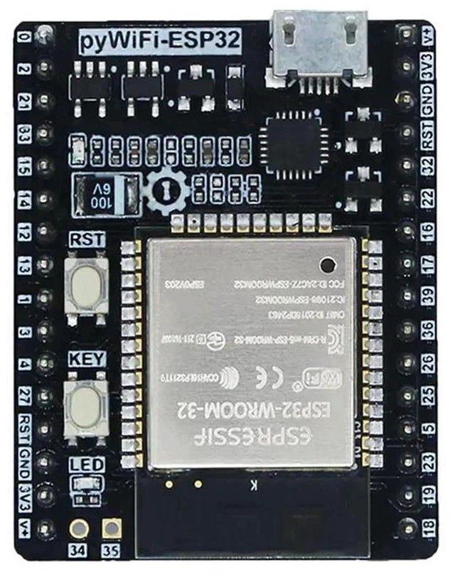 Alt view image 3 of 3 - AJMRTC 01Studio pyESP32 MicroPython Development Board, Wireless WiFi BLE IoT Embedded Demo pyBoard, Programmable Microcontroller Board for Maker Education & Embedded Programming Projects