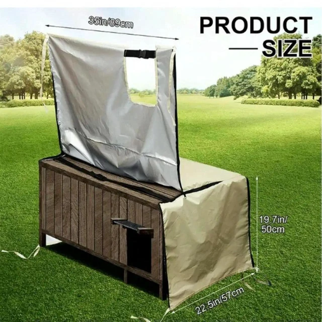 Alt view image 2 of 3 - AJMRTC Windproof Breathable Pet Kennel Cover for DoubleDoor Dog Crate, with RollUp Window, Fits Crate Size 35 x 22.5 x 19.7 Inches, HeavyDuty Protective Dog Cage Cover for Indoor Outdoor Use