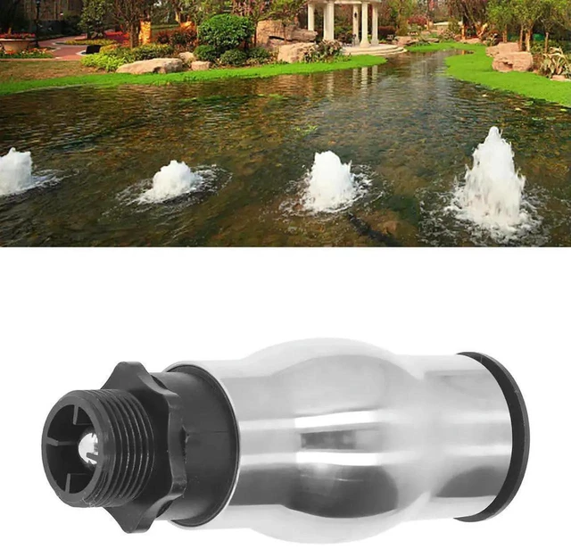 Alt view image 3 of 3 - AJMRTC Pond Spray Head, 15.2cm 304 Stainless Steel Foam Sprinkler, Center Upward Foamy Jet Effect Fountain Nozzle with G1 External Thread for Garden Pond Water Feature Decoration