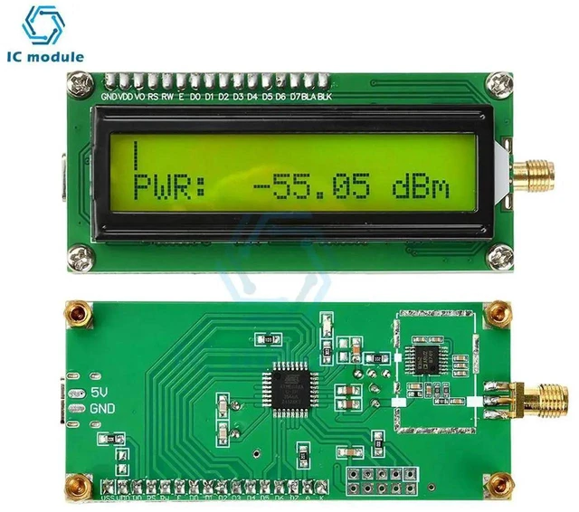 Alt view image 2 of 3 - AJMRTC 2.7G Digital RF Power Meter, DC 4.5V5.5V Wideband Signal Detector 5kHz2700MHz with LCD Display, TypeC Powered Spatial RF Signal Measuring Instrument for Radio Frequency Testing