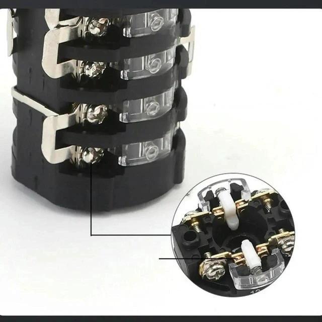 Main image of AJMRTC SZW2564D/6 8Gear 6Section Transfer Switch, 25A Conventional Heating Current Forward Reverse Fast Slow Control Cam Switch for Motor Direction & Speed Adjustment Industrial Circuit Control