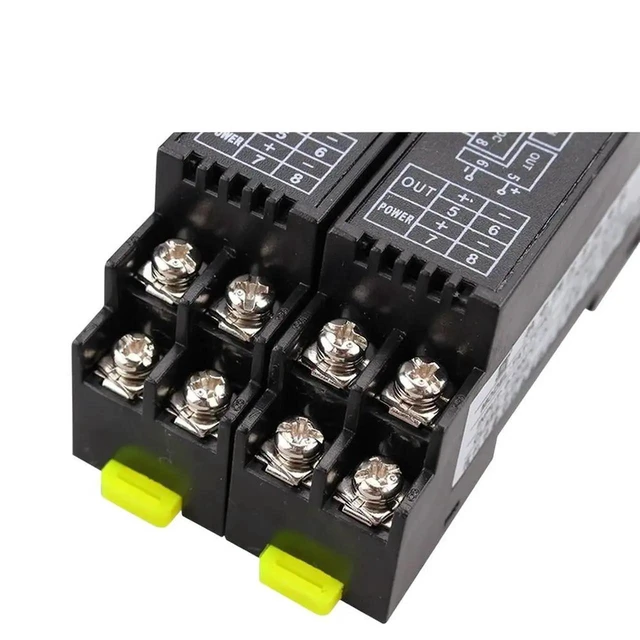 Alt view image 2 of 3 - AJMRTC Passive 420mA Current Loop Isolation Module, 0.2 FS Isolation Accuracy, DIN Rail Mount Design, 108mm Plastic Housing for Industrial Signal Isolation Transmitter Conversion Project