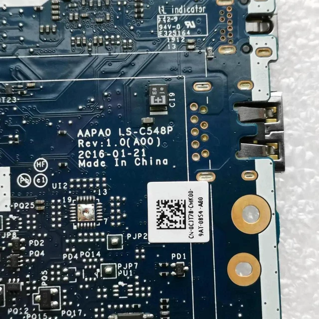 Alt view image 3 of 3 - AJMRTC LSC548P I/O Board Replacement CN0CJT78 0CJT78, USB Audio SD Card Reader Circuit Board for Precision 7510 Laptop, Fully Tested Notebook Repair Spare Part
