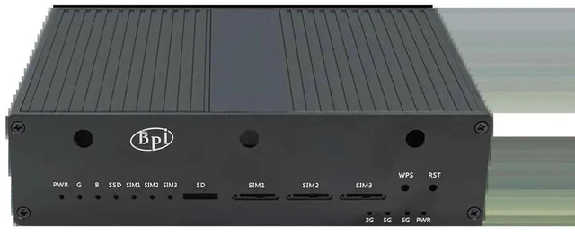 Alt view image 5 of 6 - AJMRTC Aluminum Alloy Enclosure for Banana Pi BPIR4, Passive Cooling Metal Case with Precise Port Cutouts for OpenSource Router DIY Network Projects, Board Not Included