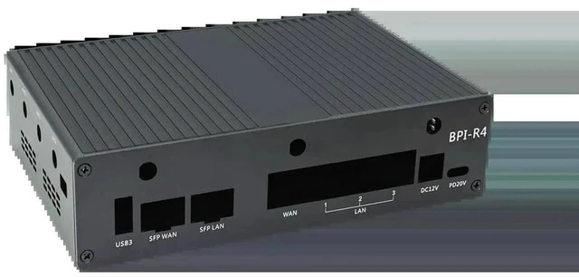 Alt view image 3 of 6 - AJMRTC Aluminum Alloy Enclosure for Banana Pi BPIR4, Passive Cooling Metal Case with Precise Port Cutouts for OpenSource Router DIY Network Projects, Board Not Included