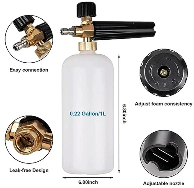 Alt view image 2 of 3 - AJMRTC Pressure Washer with Foam Pot & 5 QuickConnect Nozzle Tips, Adjustable Variable PSI Output Power Washer for MultiScenario Household TaskSpecific Surface Cleaning