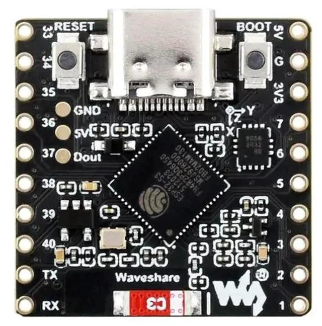 Alt view image 3 of 3 - AJMRTC ESP32S3Matrix Development Board with Onboard 8×8 RGB LED Matrix & QMI8658 6Axis Sensor, WiFi Bluetooth LE Support for IoT Project, DIY Programmable Microcontroller Module