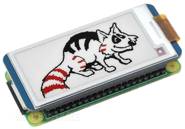 Alt view image 2 of 3 - AJMRTC 2.13Inch EPaper HAT (B), 250×122 Resolution Red Black White ThreeColor EInk Display Module, SPI Interface for Raspberry Pi LowPower EPaper Screen
