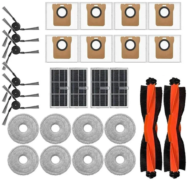 Alt view image 3 of 3 - AJMRTC Complete Replacement Accessory Kit for Mijia M40D110CN Robot Vacuum Mop, Includes Brushes, Filters & Mop Cloths, Robotic Vacuum Cleaner Maintenance Spare Parts Set