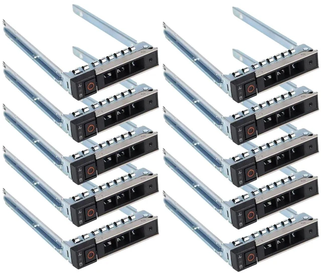 Alt view image 6 of 6 - 10-Pack 2.5 Inch SFF Hard Drive Caddy Tray, Compatible with Dell DXD9H 0DXD9H, HotSwap SSD HDD Bracket for PowerEdge 16th Gen T560 R660 R6615 R6625 R760 R760xs R7615 R7625 R860 R960 HS5610 HS5620