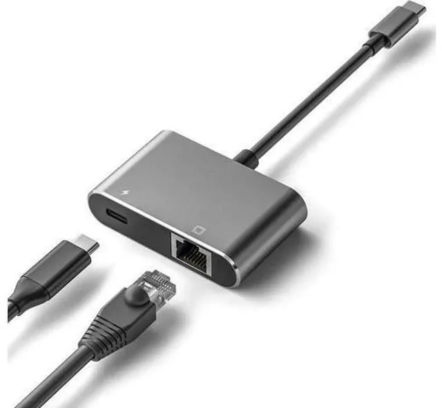 Alt view image 5 of 7 - AJMRTC USB-C to RJ45 Gigabit Ethernet Adapter, AX88179 Chipset 1000Mbps LAN Dongle with 100W PD Pass-Through Charging, Plug-and-Play Network Converter for Windows, macOS, iOS, iPadOS, Linux