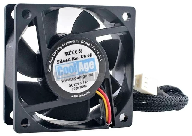 Main image of 60x60x25mm Silent Axial Cooling Fan, DC12V 0.14A 3Pin 2200RPM Replacement Fan, Quiet Computer Hardware Cooling Fan for CPU Heatsink, Power Supply Unit, Desktop Chassis, Industrial Cabinet & DIY Therm