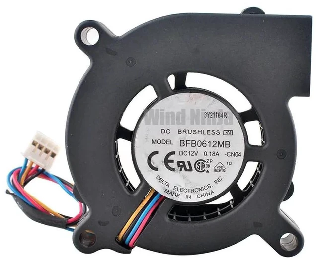 Main image of BFB0612MB 60x60x15mm Dual Ball Bearing Centrifugal Cooling Fan, DC12V 0.18A 4Pin Blower Replacement Fan for Projector, Industrial Device, Embedded Hardware & Compact DIY Heat Dissipation Projects