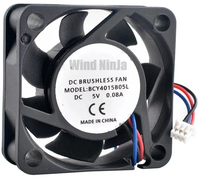 Main image of BCY4015B05L 40x40x15mm Silent Dual Ball Bearing Cooling Fan, DC5V 0.08A 3Pin Axial Replacement Fan for Power Supply Unit, Embedded Device & Compact DIY Heat Dissipation Projects
