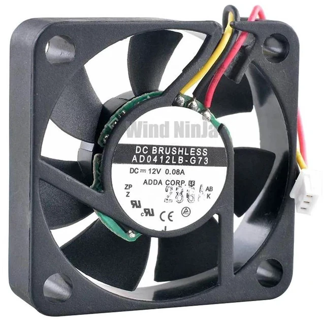 Main image of AD0412LBG73 40x40x10mm Silent Dual Ball Bearing Cooling Fan, DC12V 0.08A Axial Replacement Fan for CPU Cooler, Power Supply Unit, Computer Case & Compact DIY Heat Dissipation Projects