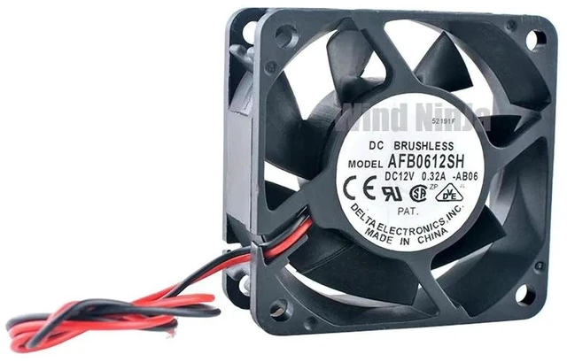 Main image of AFB0612SH 60x60x25mm DC12V 0.32A 6000RPM Dual Ball Bearing Brushless Cooling Fan, 6cm Axial Fan Replacement for Power Supply, Server, Industrial Cabinet, Inverter, PC Chassis Cooling System