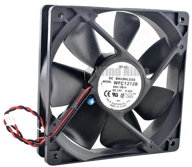 Main image of WFC1212B 120x120x25mm 120mm 12cm Silent Cooling Fan, DC12V 0.44A DC Brushless Axial Replacement Fan for PC Chassis, Power Supply and Household Electronic Equipment Heat Dissipation