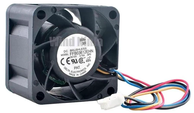 Main image of FFB03612EHN 36x36x28mm 36mm 3.6cm Dual Ball Bearing Cooling Fan, DC12V 0.75A HighSpeed 4Pin Brushless Axial Replacement Fan for Server Power Supply Heat Dissipation