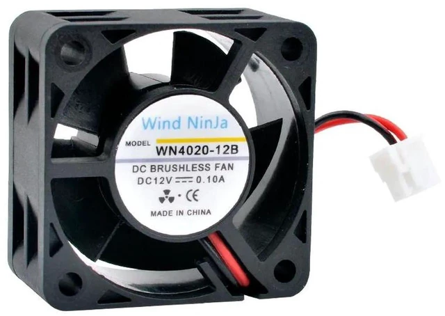 Main image of WN402012B 40x40x20mm 40mm 4cm Dual Ball Bearing Cooling Fan, DC12V 0.06A/0.10A 6500/8500RPM 2Pin Axial Replacement Fan for 1U Power Supply Heat Dissipation