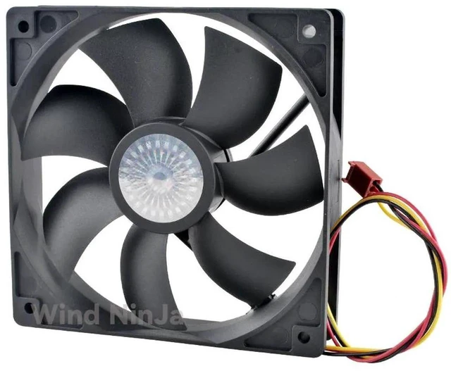 Main image of DF1202512B2LN 120mm 120x120x25mm Silent Cooling Fan, DC 12V 0.16A 3Pin Dual Ball Bearing Brushless Fan, Replacement Fan for Computer Chassis, CPU and Power Supply Heat Dissipation
