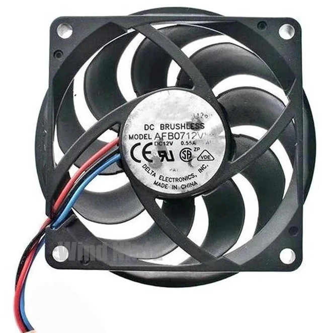 Main image of AFB0712VHB 70x70x15mm Computer Cooling Fan, DC12V 0.55A Dual Ball Bearing 3Pin High Airflow Replacement Fan for PC Case, CPU Cooler, Motherboard Heat Dissipation System