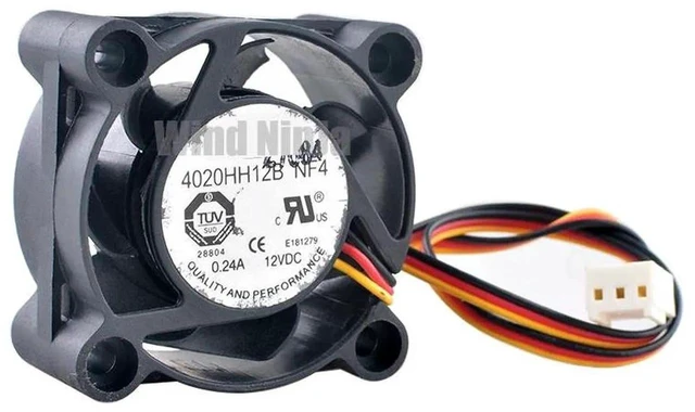 Main image of 4020HH12B NF4 40x40x20mm Axial Cooling Fan, DC12V 0.24A Dual Ball Bearing 3Pin HighSpeed Replacement Fan for Network Switch, Computer Chassis, CPU Cooling System Heat Dissipation