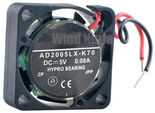 Main image of AD2005LXK70 20x20x6mm Miniature Axial Cooling Fan, DC5V 0.08A 2Pin Tiny Replacement Fan for Projector, Router, Raspberry Pi, Camera and Other Small Compact Electronic Devices Heat Dissipation