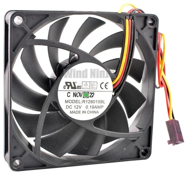 Main image of R128015BL 80x80x15mm Axial Cooling Fan, DC12V 0.19A Dual Ball Bearing 3Pin Replacement Fan for PC Chassis, CPU Cooler, Desktop Computer and Industrial Equipment Internal Heat Dissipation