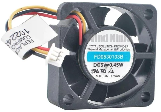 Main image of FD0530103B 30x30x10mm 30mm Mini Ball Bearing Cooling Fan, DC5V 0.45W 3Pin Micro Axial Replacement Fan, Quiet Mini Ventilation Fan for Projector, SetTop Box, Compact Electronic Equipment