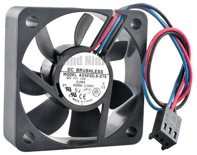 Main image of AD5012LSD76 50x50x15mm 50mm Silent Axial Cooling Fan, DC12V 0.08A 3Pin Mini Replacement Vent Fan for Motherboard, CPU Heatsink, Computer Case, Small Electronic Cooling Equipment