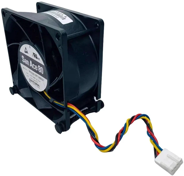Main image of 9HV0812P1H6031 80x80x38mm 80mm HighSpeed PWM Cooling Fan, DC12V 3.0A 4Wire Dual Ball Bearing 13500RPM 122.7CFM Replacement Fan for Motor, Server, Industrial Cabinet, HighPower Equipment