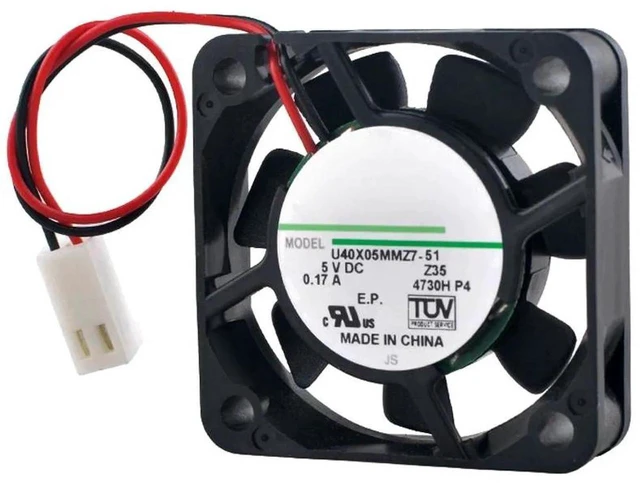 Main image of U40X05MMZ751 40x40x10mm 40mm Axial Cooling Fan, DC5V 0.17A 2Pin 6500RPM HighSpeed Mini Replacement Fan for SetTop Box, IPC Industrial Computer, Compact Embedded Electronic Equipment