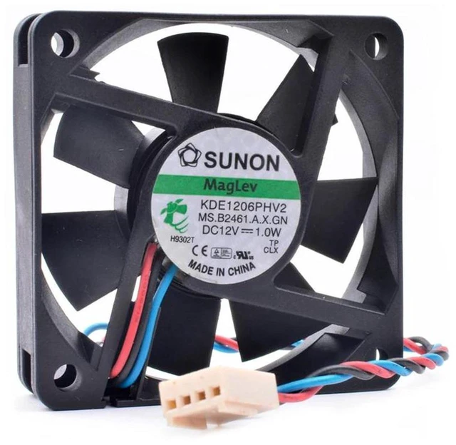 Main image of 60mm Magnetic Levitation Cooling Fan DC 12V 1.0W 4Pin 60x60x15mm 6015 Replacement Fan KDE1206PHV2, LowVibration Fan for Chassis, Charger, Power Adapter & Compact Electronics Heat Dissipation