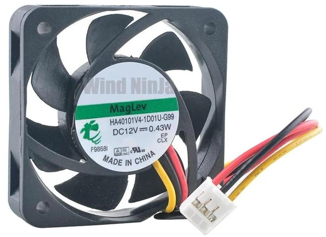 Main image of 40mm Silent Cooling Fan DC 12V 0.43W 3Pin 40x40x10mm Replacement Fan HA40101V41D01UG99, Mini Axial Fan for Printer, Power Supply and Small Industrial Electronic Equipment Heat Dissipation