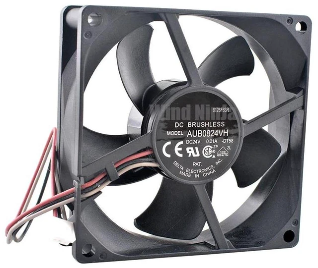 Main image of 80mm Axial Cooling Fan DC 24V 0.21A 3Pin 4200RPM 80x80x25mm Replacement Fan AUB0824VH, HighSpeed Mini Fan for Industrial Inverter, Power Supply and Cabinet Electronic Equipment Heat Dissipation