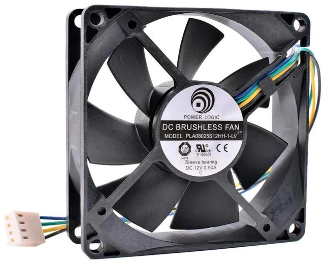 Main image of 80mm 8025 PWM Cooling Fan DC 12V 0.50A 4Pin 80x80x25mm Replacement Fan PLA08025S12HH1LV, HighAirflow Axial Fan for Computer CPU, Chassis and DIY Electronic Hardware Heat Dissipation