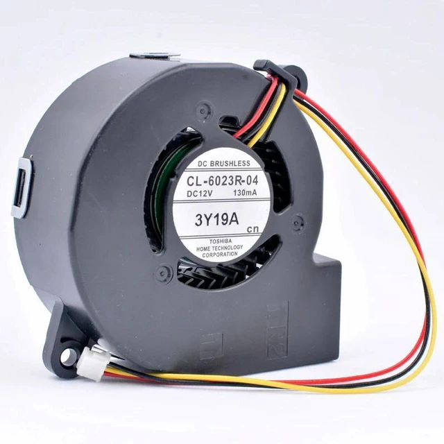 Main image of 60x60x23mm Turbine Blower Cooling Fan DC 12V 130MA Replacement Fan CL6023R04, Centrifugal Blower for Projector and Custom Retrofit Cooling System Heat Dissipation Repair Parts