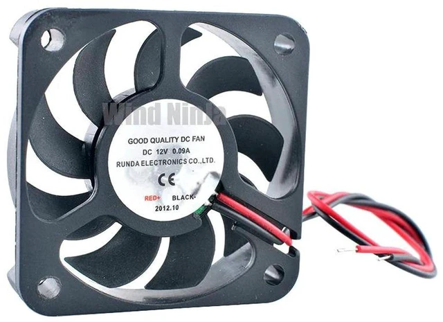 Main image of 50x50x10mm Axial Cooling Fan DC 12V 0.09A 2Pin 4500RPM Replacement Fan RSH5010, Mini Heatsink Fan for Power Chargers and Humidifiers Compact Equipment Heat Dissipation Repair Parts