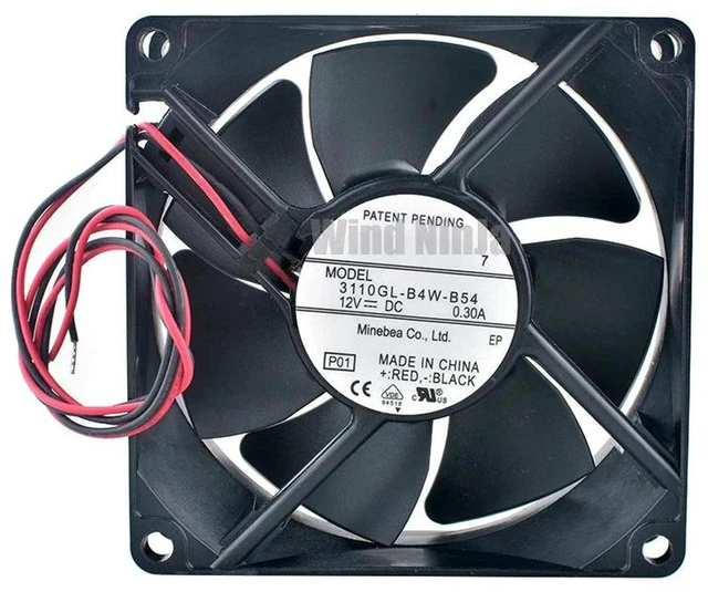 Main image of 3110GLB4WB54 Dual Ball Bearing Cooling Fan, 80x80x25mm 8cm DC 12V 0.30A 3400RPM Replacement Vent Fan, High Speed Cooling Fan for Power Supply Chassis Internal Heat Dissipation