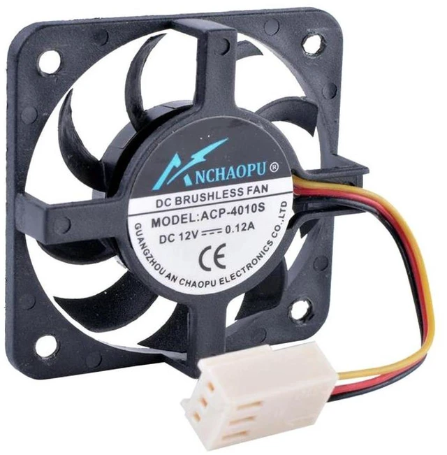 Main image of 4010 Axial CPU Cooling Fan, 40x40x10mm 40mm DC 12V 0.10A 3Pin 3Wire Replacement Vent Fan, Slim Compact Cooler for CPU, Small PC Case and Embedded Device Heat Dissipation