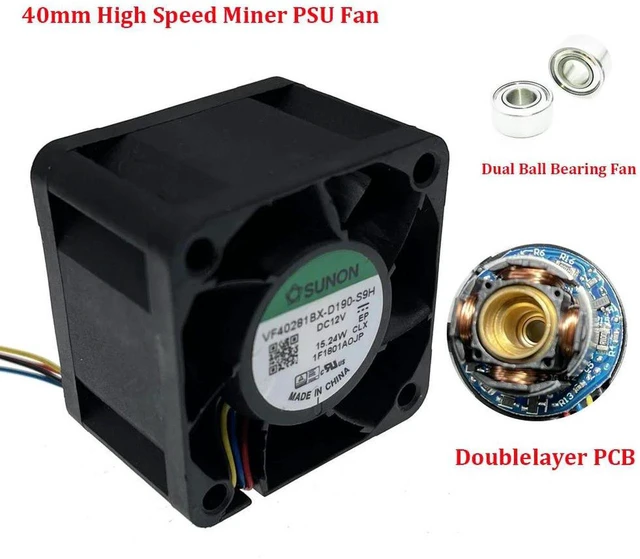 Main image of VF40281BXD190S9H Racing Supercharger HighSpeed Cooling Fan, 40x40x28mm 40mm DC 12V Dual Ball Bearing 25000RPM Brushless Fan for HighPerformance Motor Heat Dissipation Replacement