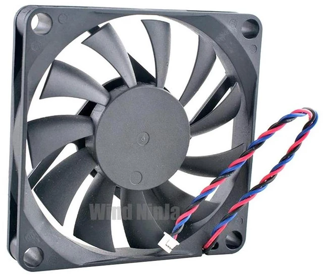 Main image of 7010BVMM12 UltraThin 70x70x10mm 70mm Cooling Fan, DC 12V 0.28A 3Pin Ball Bearing Brushless Replacement Fan for PC Power Supply, Computer Case, CPU Compact Heat Dissipation