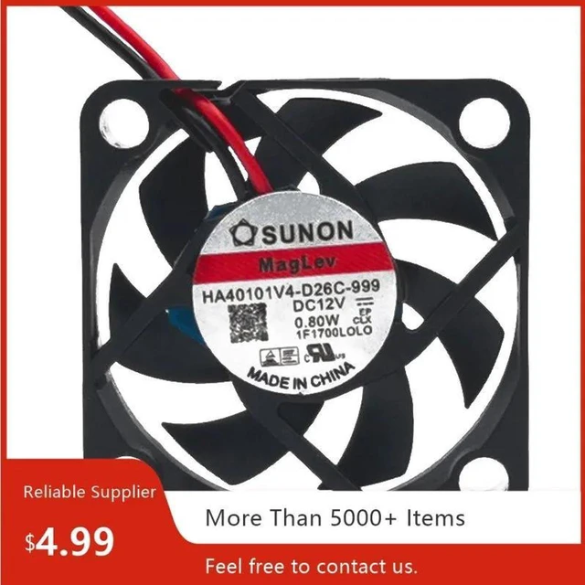 Main image of HA40101V4D26C999 4010 Axial Cooling Fan, 40x40x10mm DC 12V 0.80W 2Pin Brushless Replacement Fan for Server Inverter Industrial Equipment Heat Dissipation Repair