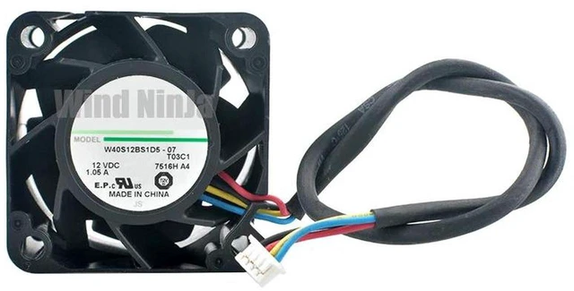 Main image of W40S12BS1D507 High Speed Axial Cooling Fan, 40x40x28mm 40mm DC 12V 1.05A 4Pin PWM Brushless Replacement Fan for 1U 2U Server Power Supply Industrial Equipment Heat Dissipation